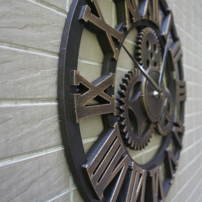 Industrial Gear Wall Clock Vintage style