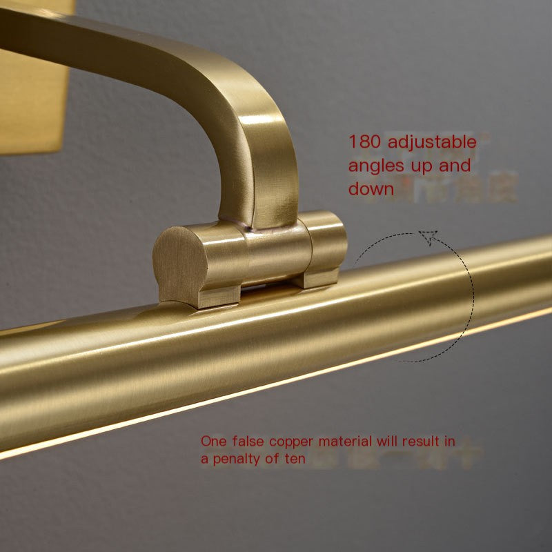 Postmodern Minimalist Copper Wall Light for Bathrooms