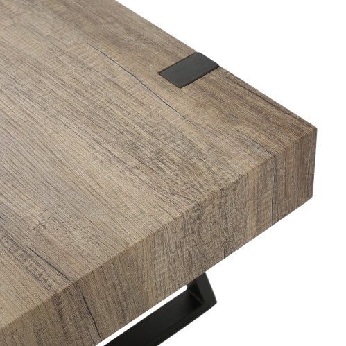 Faux Wood Coffee Table - 43.25" L x 23.60" W x 16.75" H - Canyon Grey