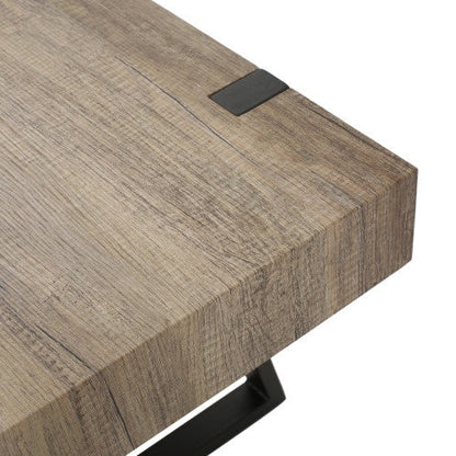 Faux Wood Coffee Table - 43.25" L x 23.60" W x 16.75" H - Canyon Grey
