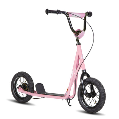 JOYSTAR Kick Scooter for Ages 5-9 Years Old Boys Girls 12 Inch Big Wheels Scooters for Kids Teens and Adults Adjustable Handlebar Kids Scooter Pink
