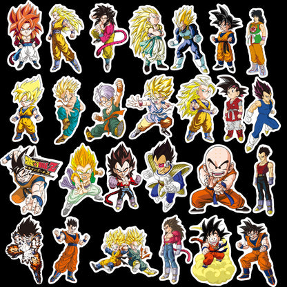 100 Unique Dragon Ball Cartoon Stickers for Luggage