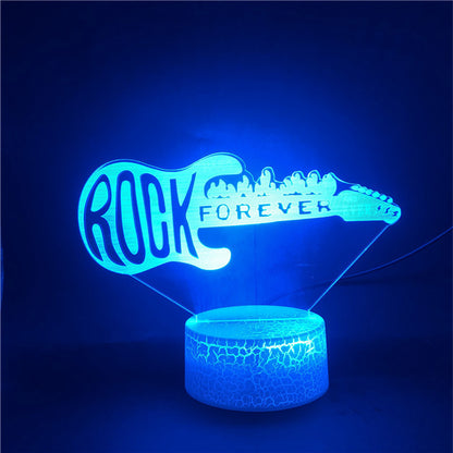 3D Guitar + other Musical instruments Model Night Light with USB and Battery