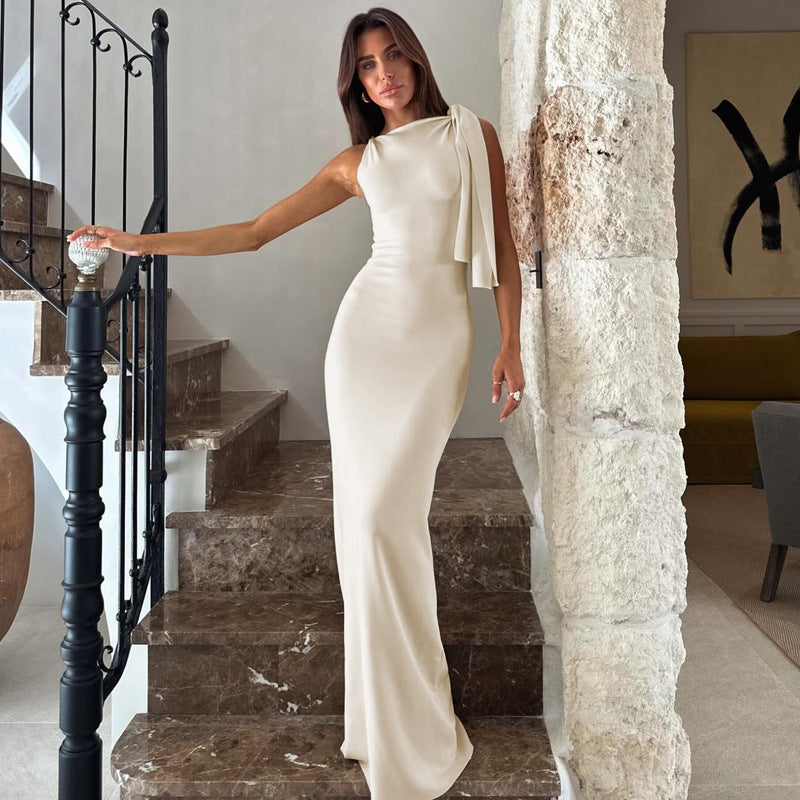 Lyra Dress with Asymmetrical Strap women (One Piece)