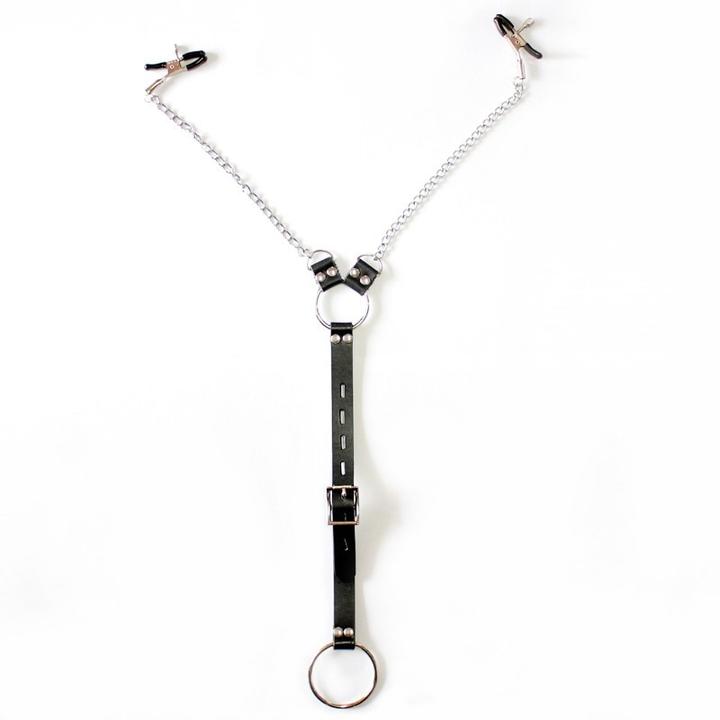 "Dual Nipple Clamps Adult Toy couple