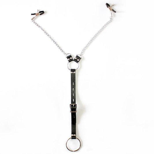 "Dual Nipple Clamps Adult Toy couple