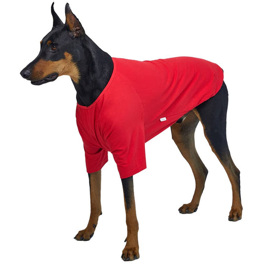 Lucky Petter Dog Shirt for Small Dogs Plain T-Shirts Soft Breathable Dog Cotton Shirt pet Clothes (X-Large Red)