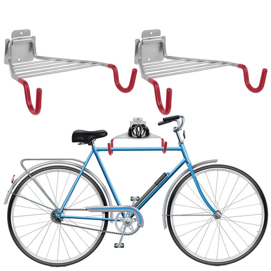 2PACK Bike Rack Garage Bike Wall Mount Bike Wall Hanger Bike Wall Hook Bike Storage Rack for Indoor Storage Bike Horizontal Rack Bicycle Wall Mount Bicycle Wall Rack