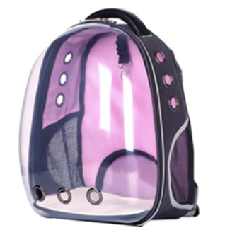 Transparent Case Cat Pet Carrier Travel Bag PC and Oxford clothing 33 x 28 x 44 cm
