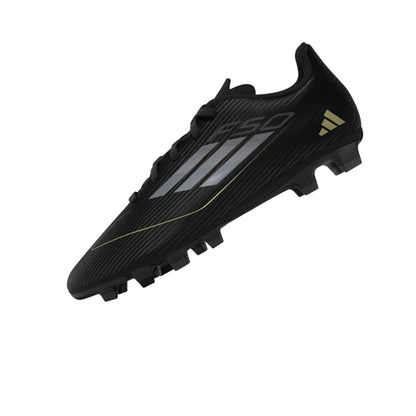 adidas F50 Club Flexible Ground Sneaker Black/Iron Metallic/Gold Metallic US1 Unisex Little Kid