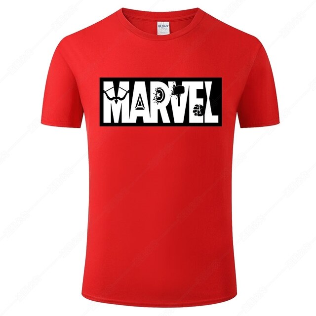 Marvel Printed Cotton Men's T-Shirt - Fashionable Street Style