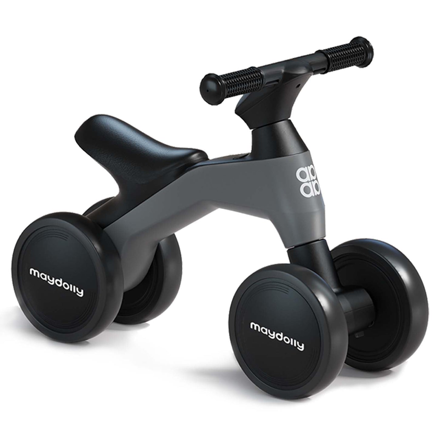 Maydolly Baby Balance Bike Toddler Balance Bike for 1 Year Old Boys Girls 4 Wheels Toddler Bike First Birthday Gifts for 10-36 Month (Grey)
