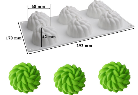 French Flower Cake Silicone Molding Mousse Molds (One Piece)