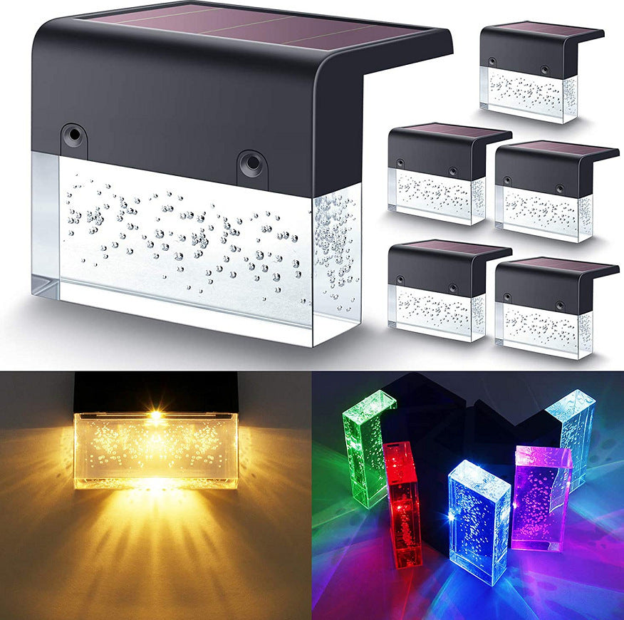 Solar powered Waterproof New RGB LED Solar Light Step Fence Light