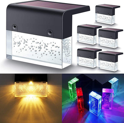 Solar powered Waterproof New RGB LED Solar Light Step Fence Light