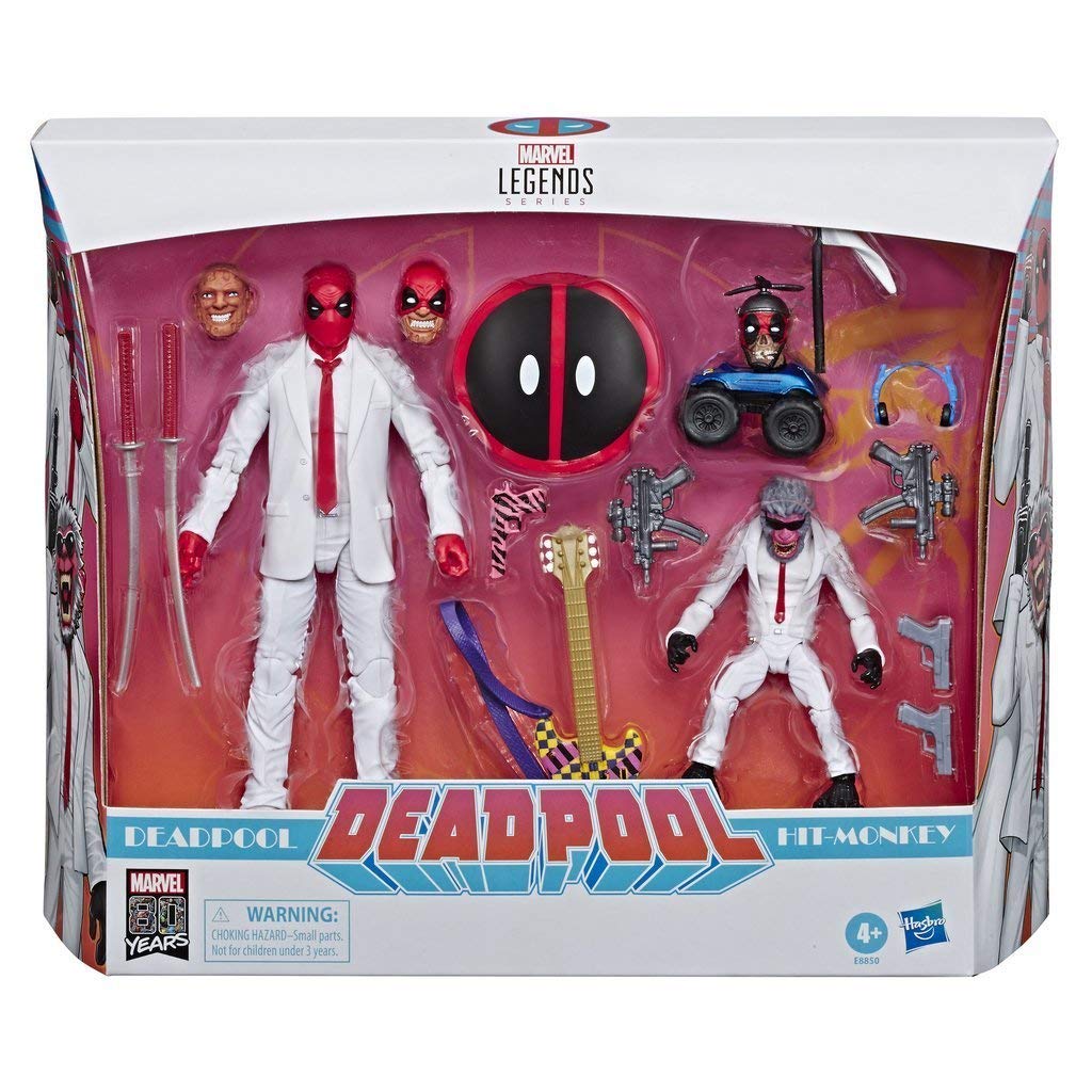 Marvel Comics 80th Anniversary Legends Series 6"- Scale Vintage Comic-Inspired Deadpool & Hit-Monkey Collectible Action Figure 2 Pack