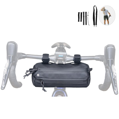 Bike Handlebar Bag Bike Bag Front Bike Bag Bicycle Handlebar Bag Mountain bike accessories bike bags for bicycles bike bag (Black Large)