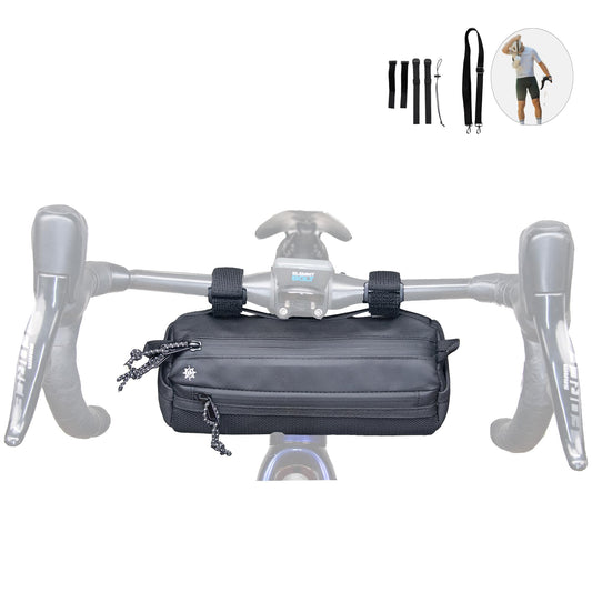 Bike Handlebar Bag Bike Bag Front Bike Bag Bicycle Handlebar Bag Mountain bike accessories bike bags for bicycles bike bag (Black Large)