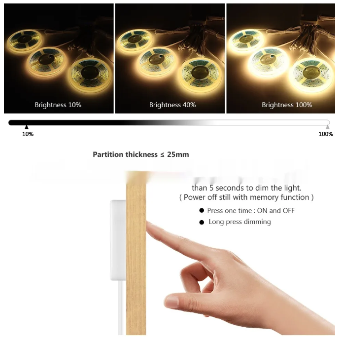 Light Bar touch dimming