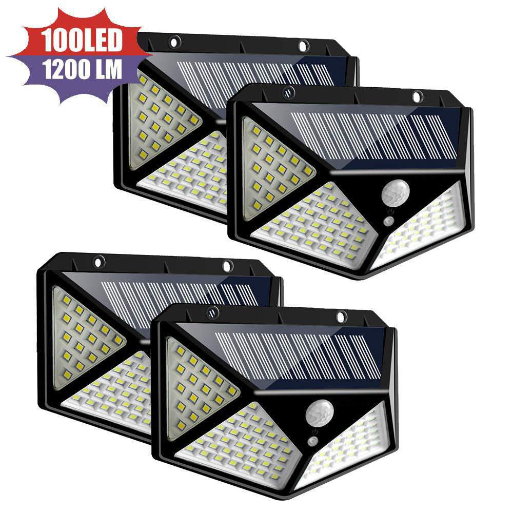 100LED solar wall light sense mode