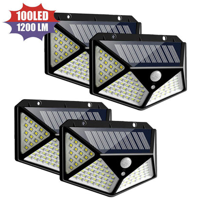 100LED solar wall light sense mode
