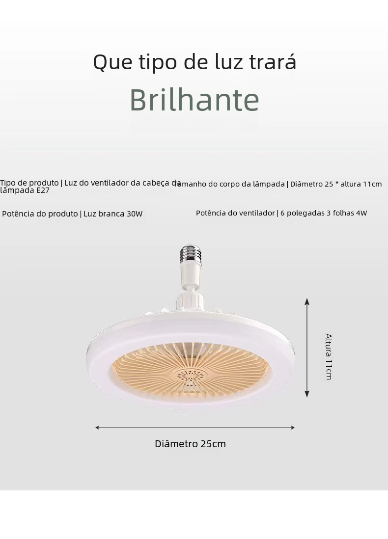 LED Ceiling Fan Light with Remote Control and Dimming