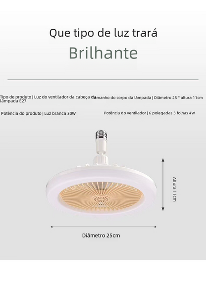 LED Ceiling Fan Light with Remote Control and Dimming