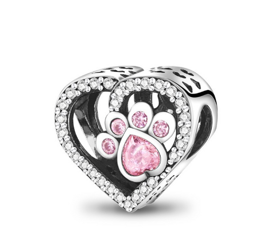 Pet cat paw Love Charm Pendant (One Piece)