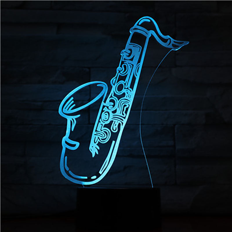3D Guitar + other Musical instruments Model Night Light with USB and Battery