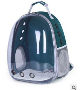 Transparent Case Cat Pet Carrier Travel Bag PC and Oxford clothing 33 x 28 x 44 cm