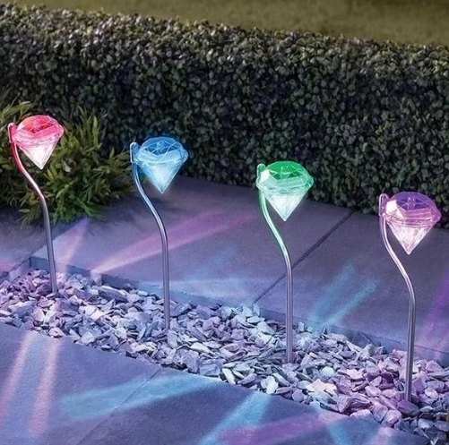Diamond Lawn Solar Light 12inch