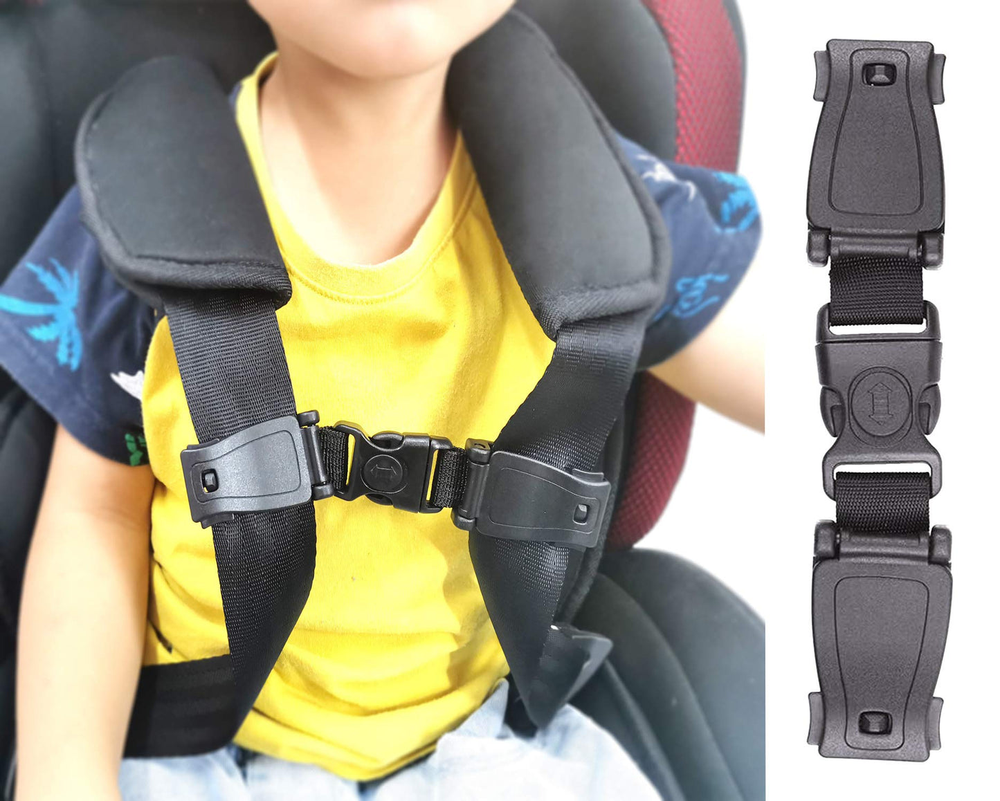 Anti-Slip Chest Harness Clip for Baby Child Toddler Chest Clip Guard for Car SeatStrollers High ChairsBaby Carrier...
