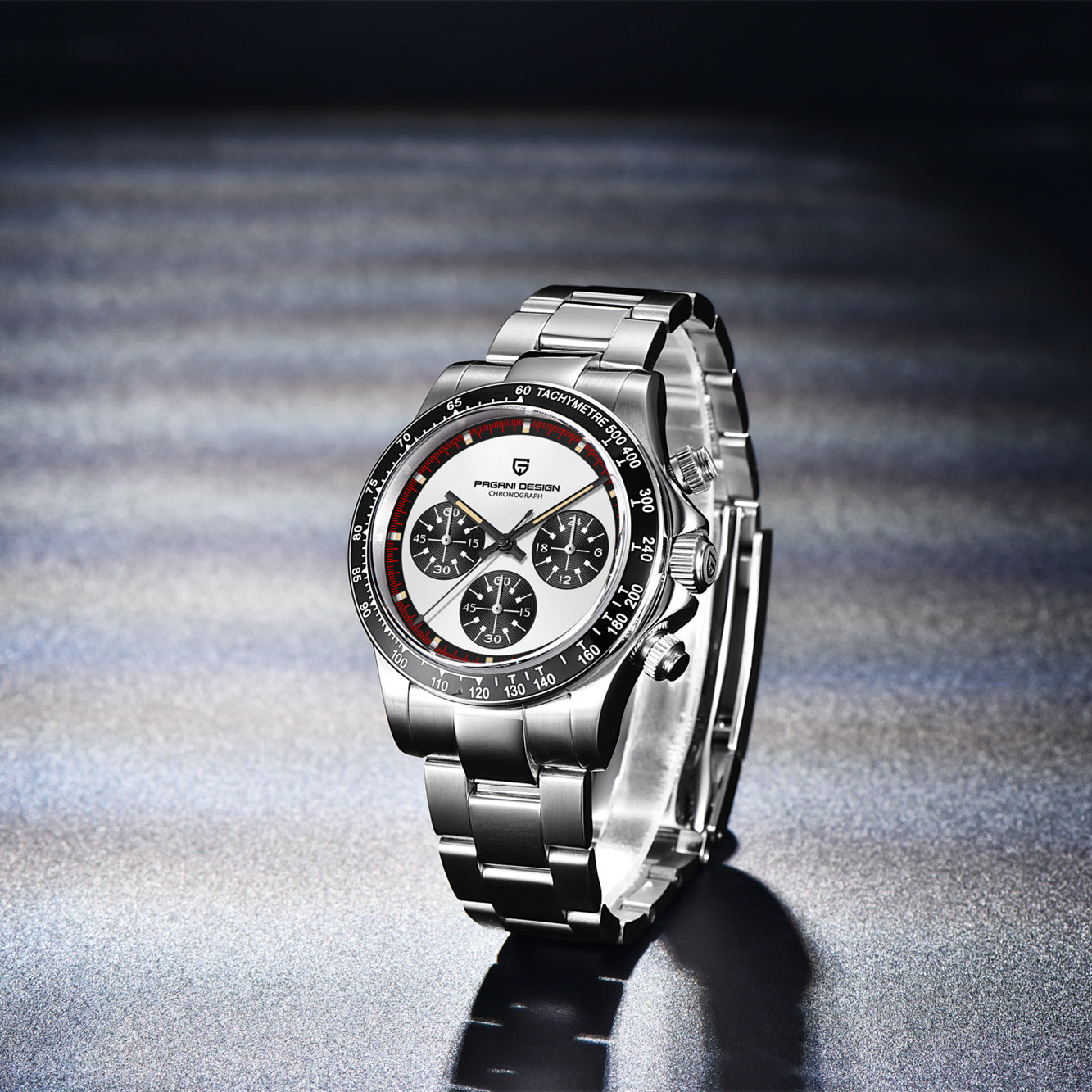 Berjani Men Stainless Steel Chronograph Quartz Watch