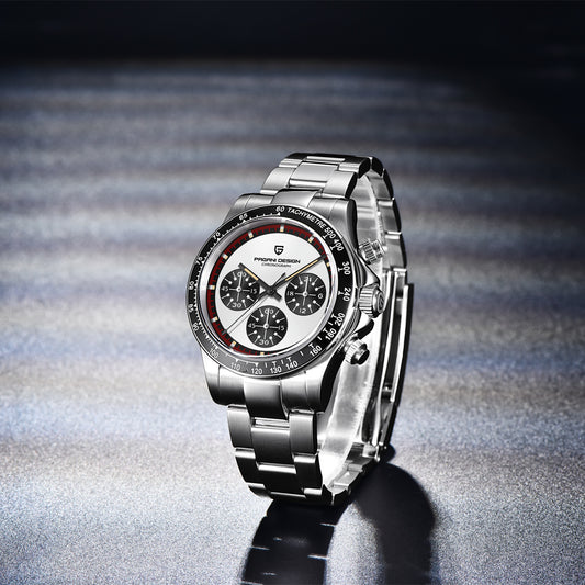 Berjani Men Stainless Steel Chronograph Quartz Watch