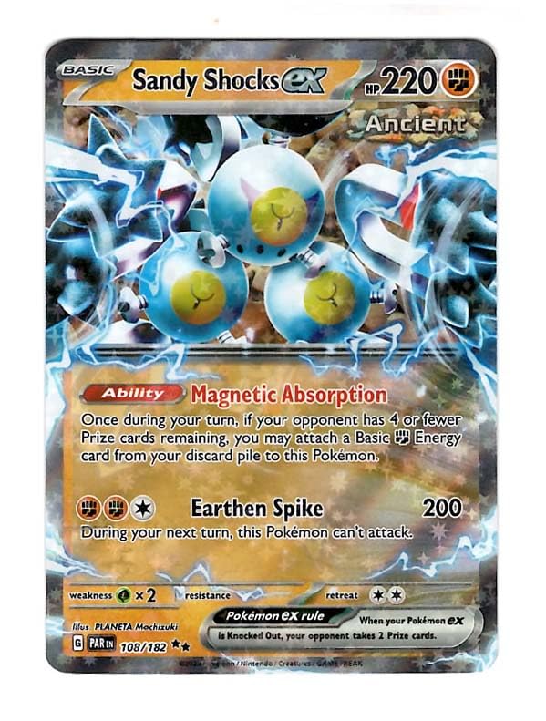 Pokemon - Sandy Shocks ex 108/182 - Paradox Rift - Ancient Pokemon - Double Rare - Single Card