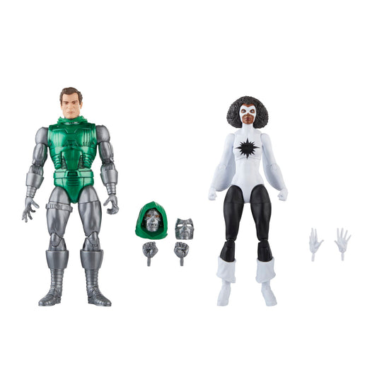 Marvel Legends Series Captain vs. Doctor Doom Avengers 60th Anniversary Collectible 6-Inch Action Figures 6 Accessories