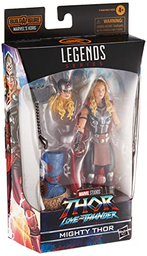 Marvel Hasbro Legends Thor: Love and Thunder 15 cm große Mighty Thor Action-Figur 4 Accessoires 1 Build-A-Figure Element Multi F1060