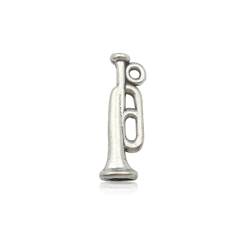 Cute DIY Music Series Violin Guitar Note keychain pendant necklace