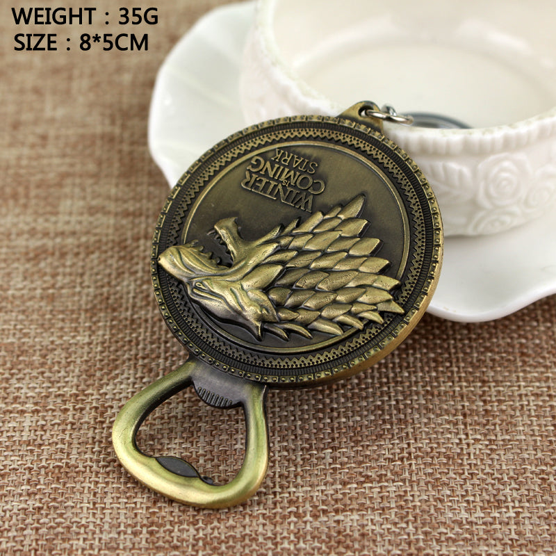 Game of Thrones Keychain with Bottle Opener