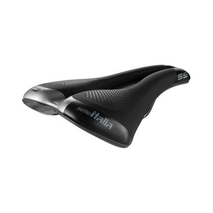 Selle Italia S 5 Superflow Road Bike Saddle Hi-Viz - Comfortable Gel Bike Seat for Commuting Fitness City and Leisure Biking - Road Bike Seat for Men and Women Black 255 x 160mm 325g (SI510838)