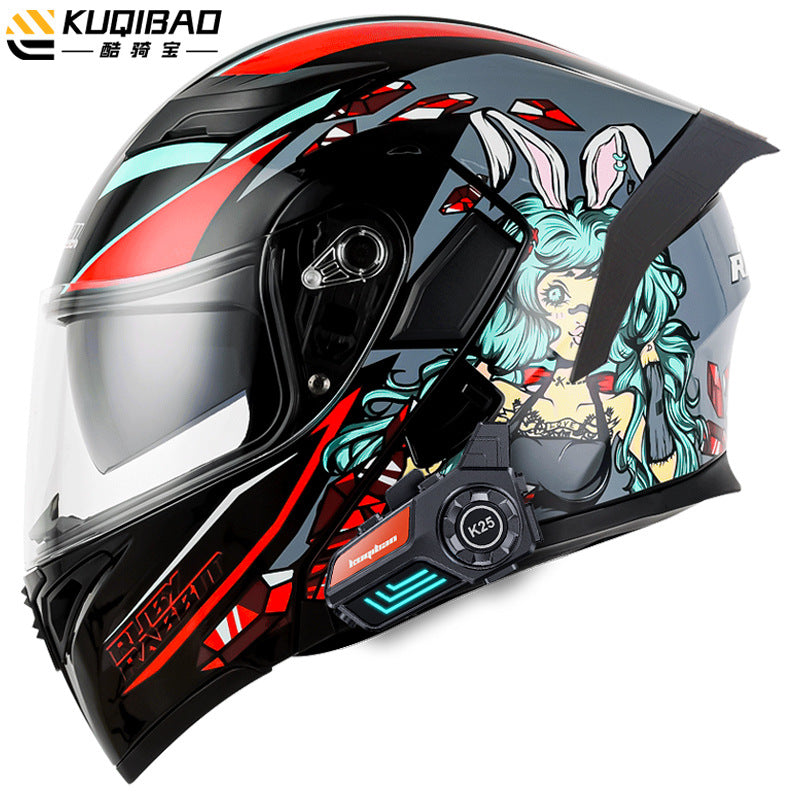 Cool Ride Anti-Fog Dual Lens Bluetooth Motorcycle Helmet