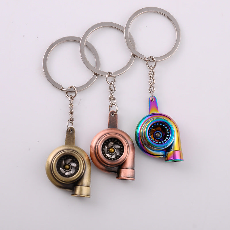 Metal Turbo turbocharger Engine Keychain Accessory