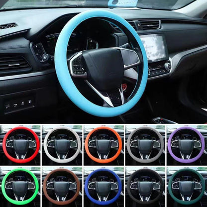 Universal Silicone Car Steering Wheel Cover - Multi Color