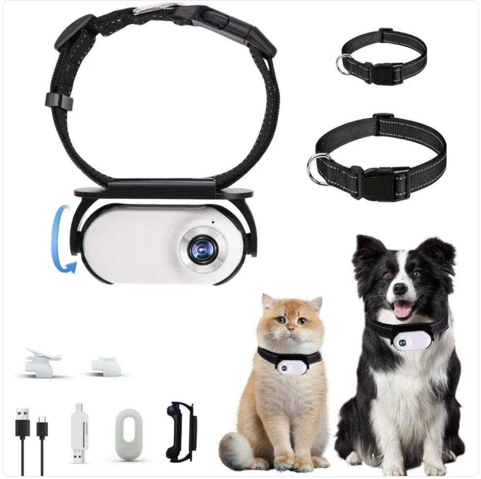 Pet Collar Camera support SD card recording USB charge