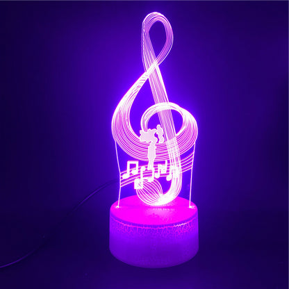 3D Guitar + other Musical instruments Model Night Light with USB and Battery