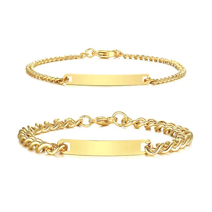Stainless Steel Couple Cuban Bracelet valentine couple birthday gift