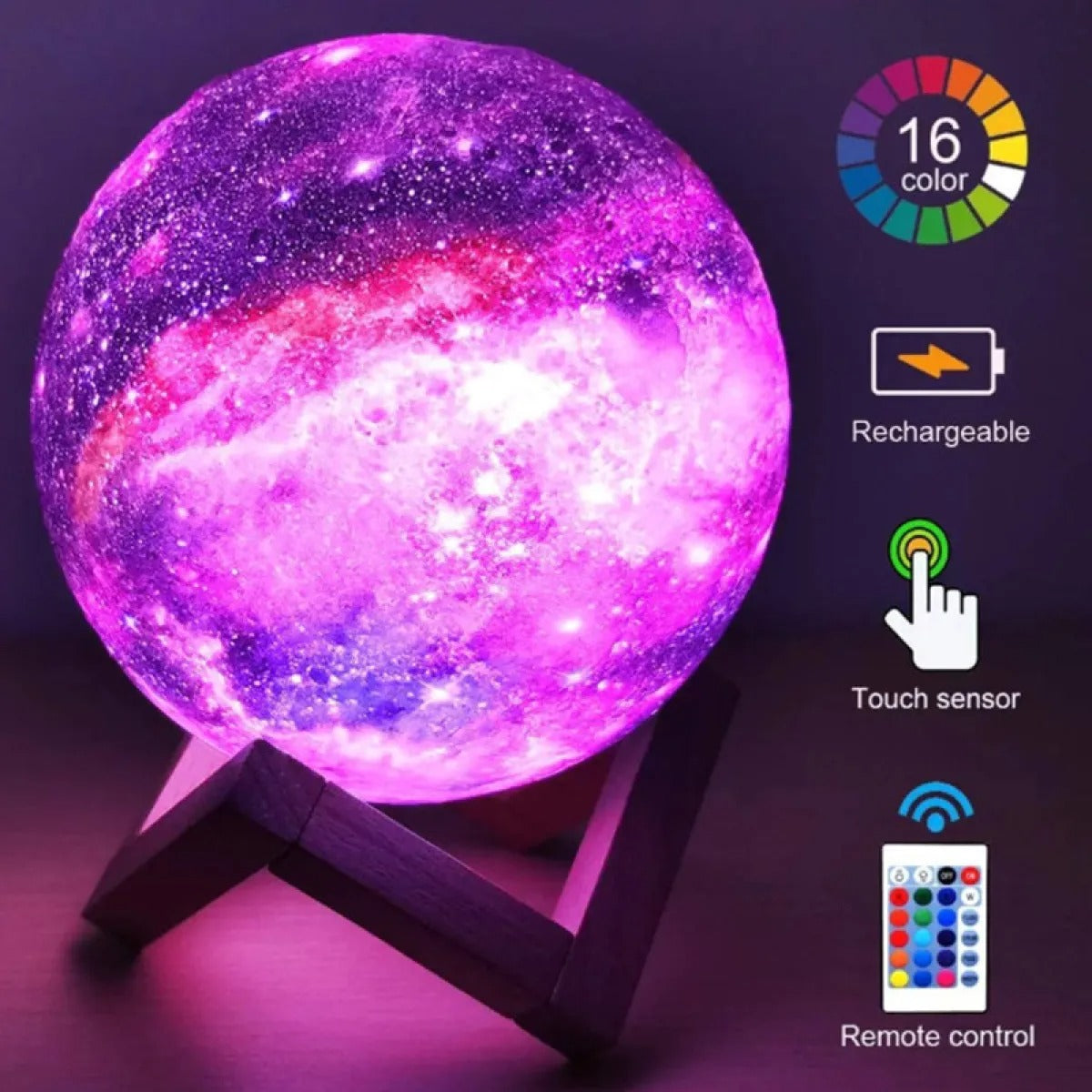 3D Printing Moon Light Galaxy LED Light