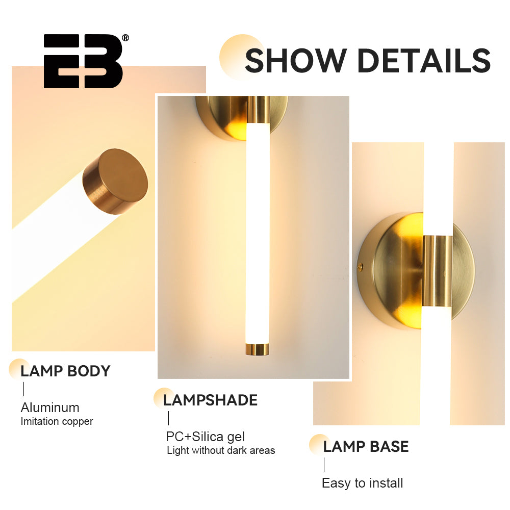 Modern Waterproof Double Lampshade LED Wall Light