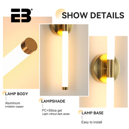 Modern Waterproof Double Lampshade LED Wall Light