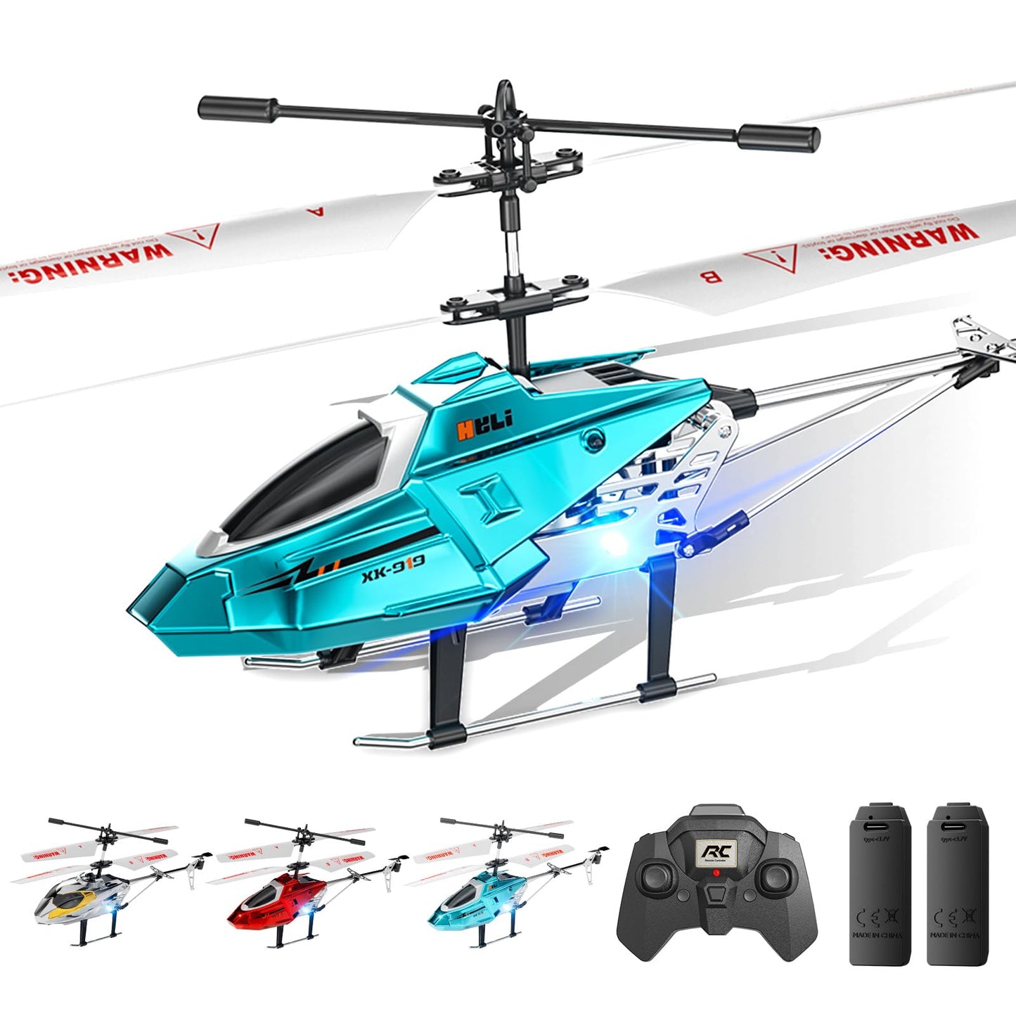 Attitude hold RC Helicopter Remote Control Helicopter Flying Helicopter Toy 2.4 GHz Altitude Hold LED Light One-Key Take Off/Landing RC Helicopter for Adults Kids Boys Girls
